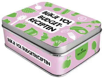 Blikje vol budgetrecepten Rechtstreeks Van De Fabrikant
