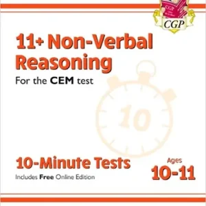 11+ CEM 10-Minute Tests: Non-Verbal Reasoning - Ages 10-11 Book 2 (with Online Edition): for the 2025 exams Laatste Kans