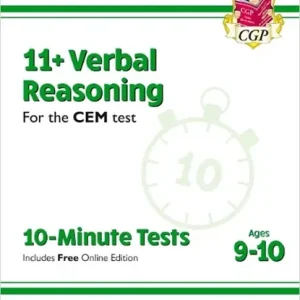 11+ CEM 10-Minute Tests: Verbal Reasoning - Ages 9-10 (with Online Edition) Rechtstreeks Van De Fabrikant