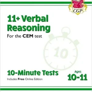 11+ CEM 10-Minute Tests: Verbal Reasoning - Ages 10-11 Book 1 (with Online Edition): for the 2025 exams Merkproduct