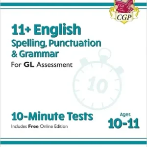 11+ GL 10-Minute Tests: English Spelling, Punctuation & Grammar - Ages 10-11 Book 1 (with Online Ed): for the 2025 exams Actieprijs