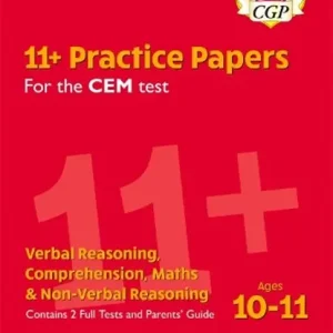 11+ CEM Practice Papers: Ages 10-11 - Pack 2 (with Parents' Guide & Online Edition): for the 2025 exams Rechtstreeks Van De Fabrikant